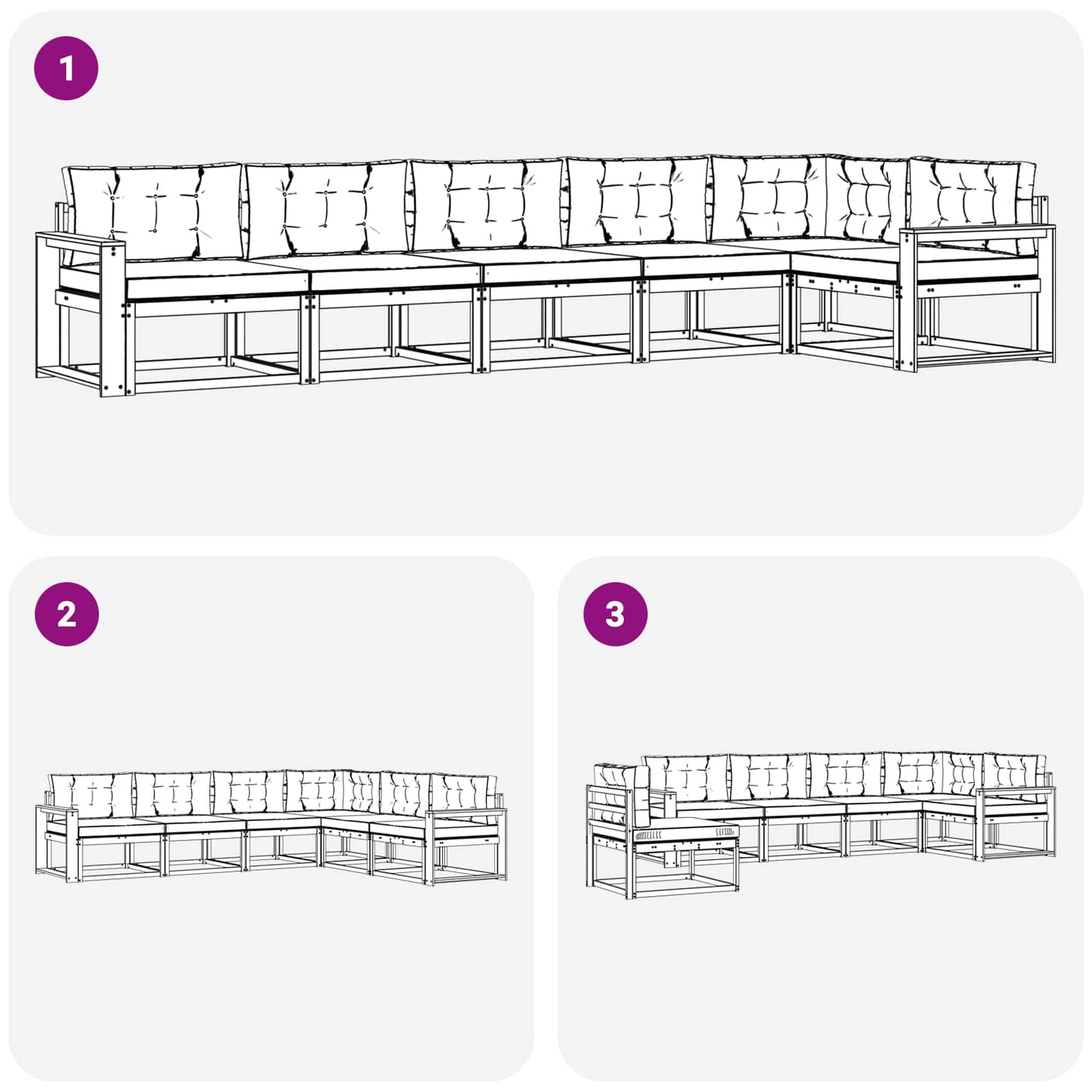 vidaXL Σειρά Καναπέ Εξωτερικού 4 pcs Λευκό και Κρεμ Πολυεστέρας