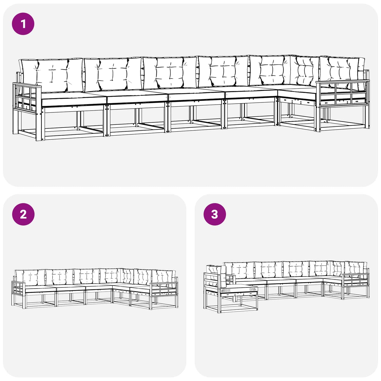 vidaXL Σειρά Καναπέ Εξωτερικού 4 pcs Λευκό και Κρεμ Πολυεστέρας