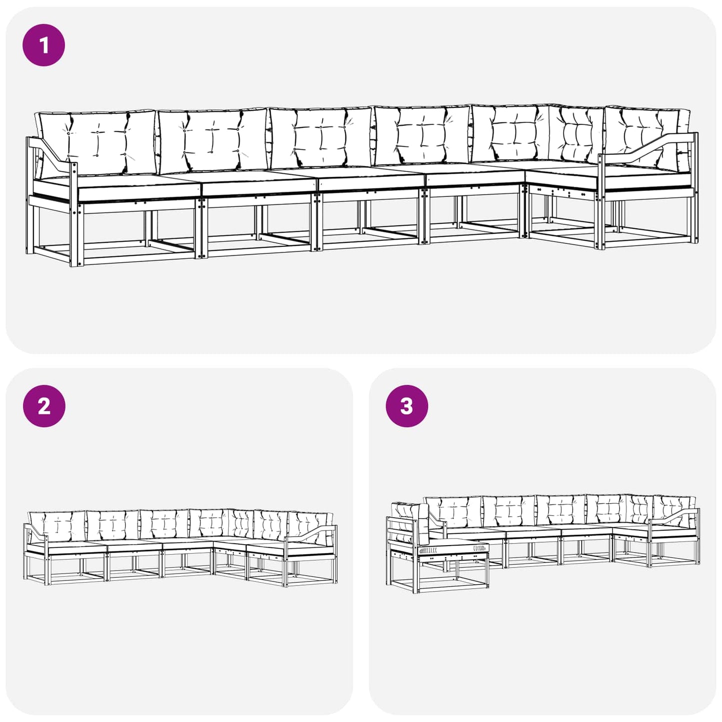 vidaXL Σειρά Καναπέ Εξωτερικού 4 pcs Λευκό και Κρεμ Πολυεστέρας