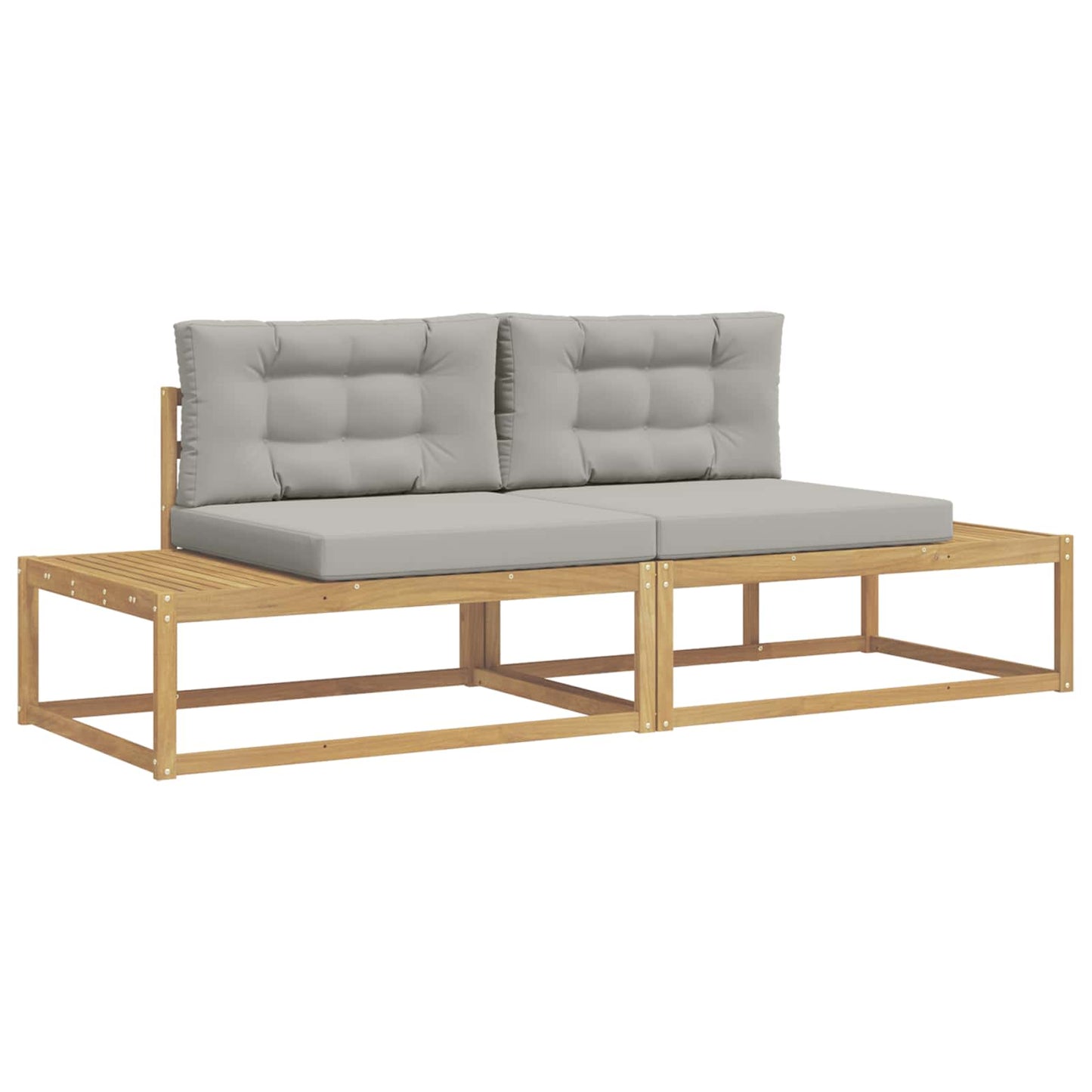 vidaXL Σειρά Καναπέ Εξωτερικού Λευκό 230,5 x 83 x 73 εκ Πολυεστέρας