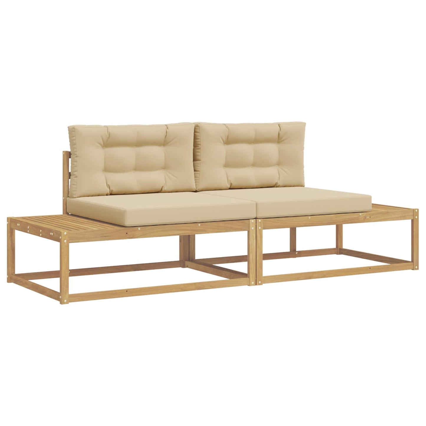 vidaXL Σειρά Καναπέ Εξωτερικού Λευκό 230,5 x 83 x 73 εκ Πολυεστέρας