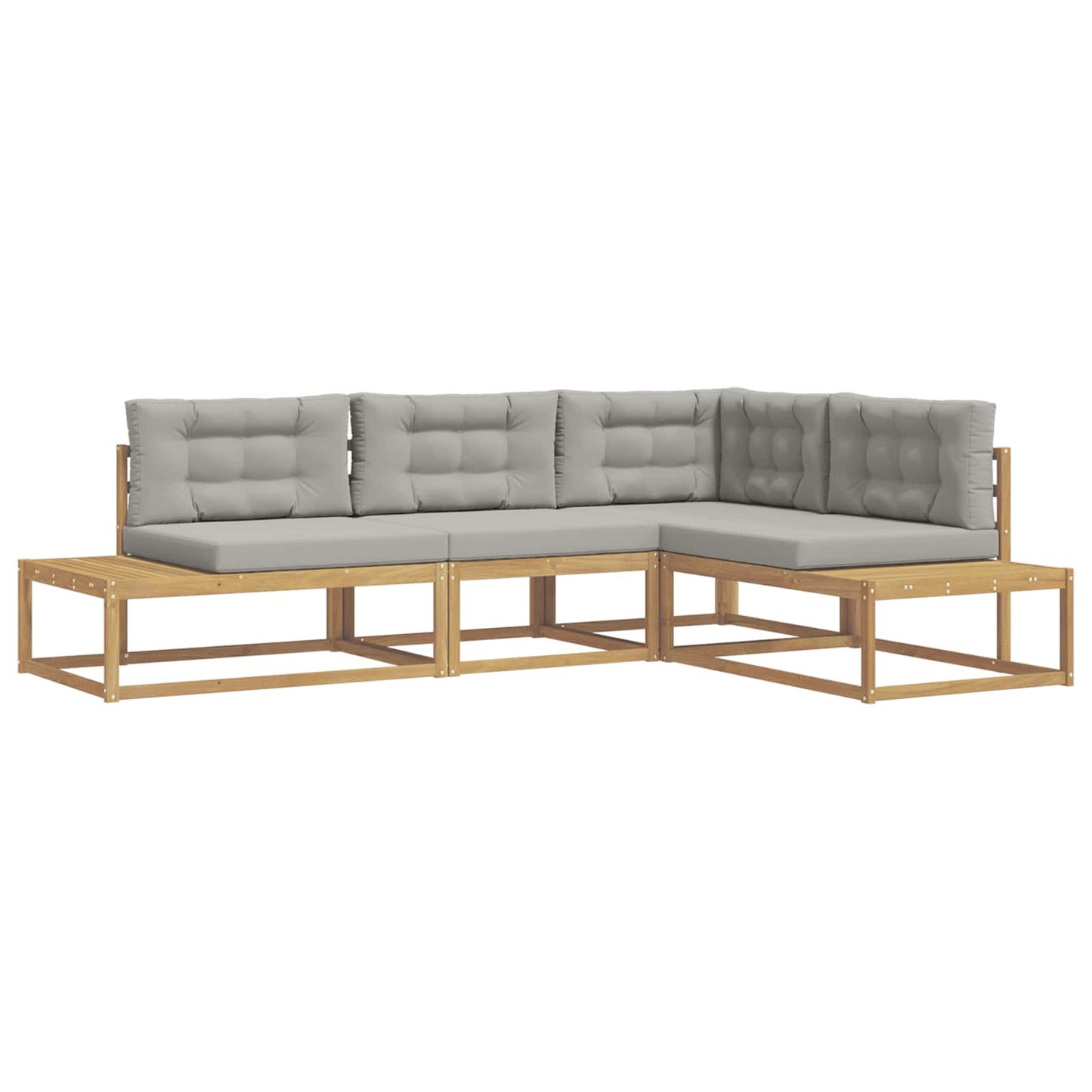 vidaXL Σειρά Καναπέ Εξωτερικού Λευκό 277,5 x 198,5 x 73 εκ Πολυεστέρας