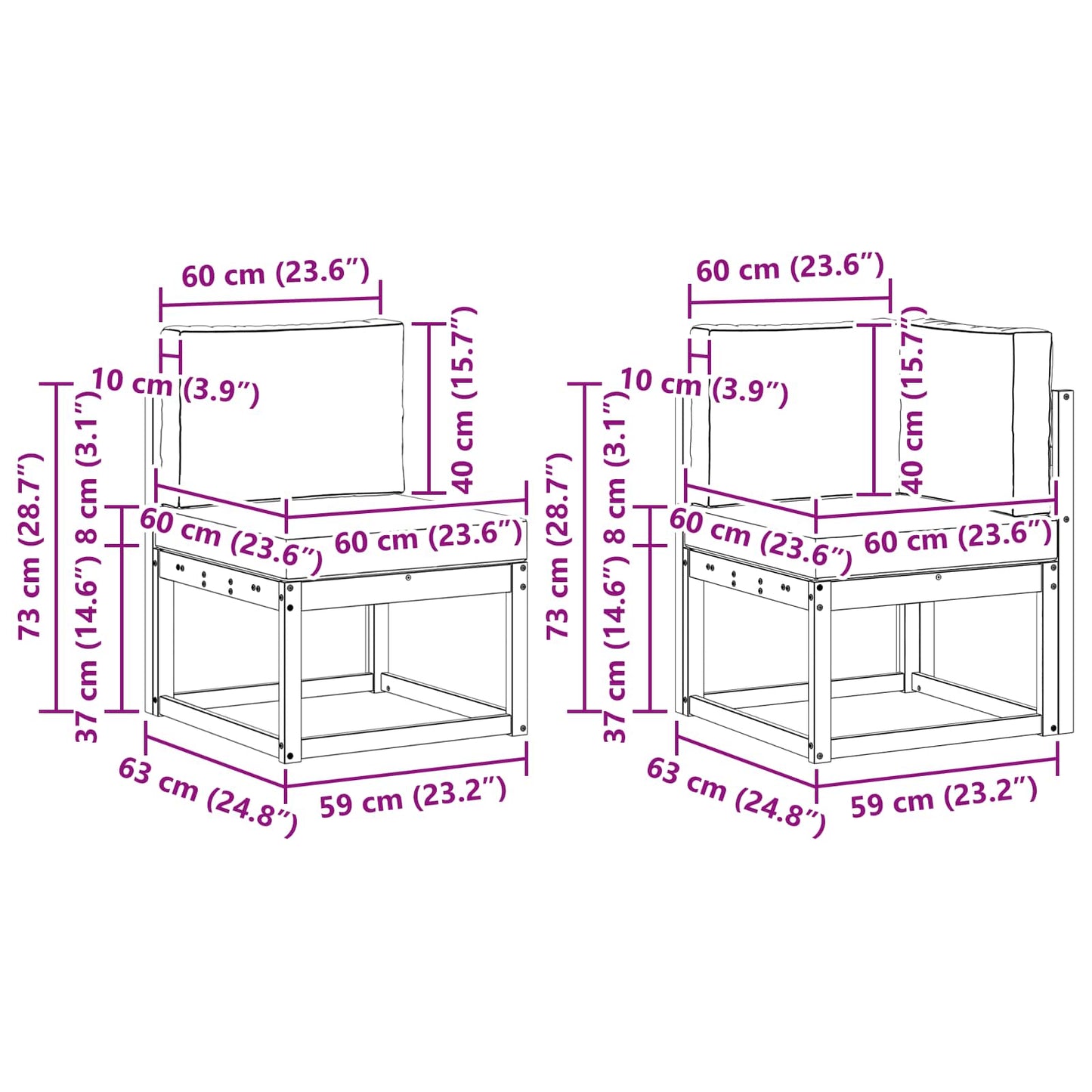 vidaXL Σειρά Καναπέ Εξωτερικού 5 pcs Λευκό και Ανοιχτό Γκρι