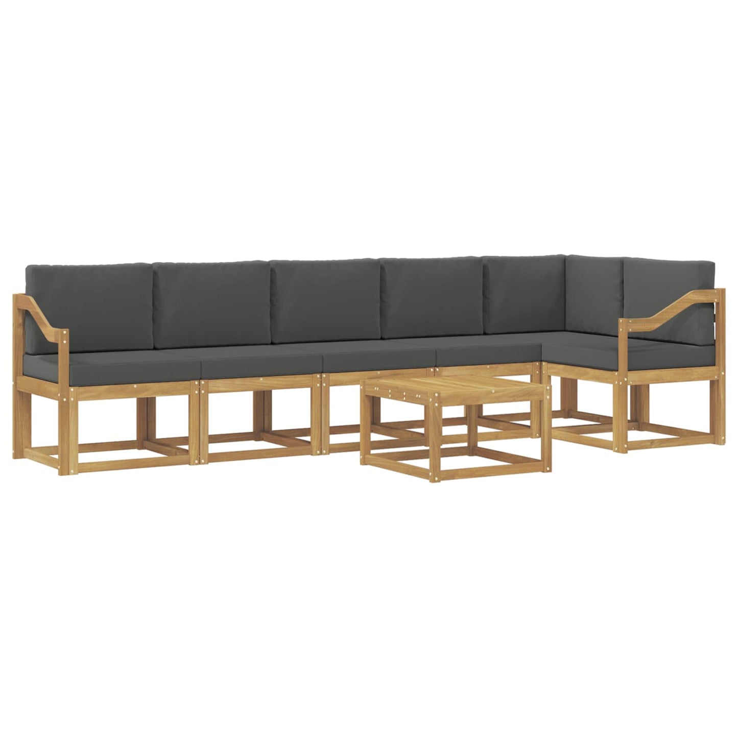 vidaXL Σειρά Καναπέ Εξωτερικού 7 pcs Άσπρο και Ανθρακί Πολυεστέρας