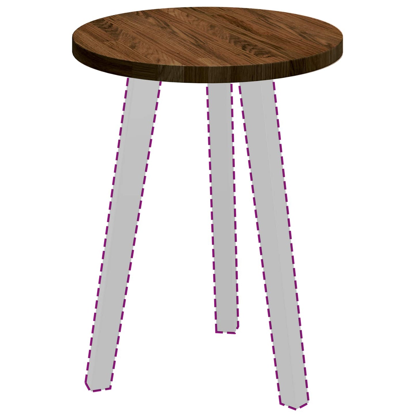 vidaXL Καπάκι τραπεζιού Ανοιχτό καφέ Ø 40 x 2.5 cm Στερεό ξύλο δρυός