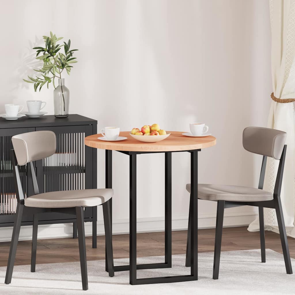 vidaXL Καπάκι τραπεζιού Ανοιχτό καφέ Ø 70 x 2.5 cm Στερεό ξύλο δρυός