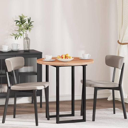 vidaXL Καπάκι τραπεζιού Ανοιχτό καφέ Ø 80 x 2.5 cm Στερεό ξύλο δρυός