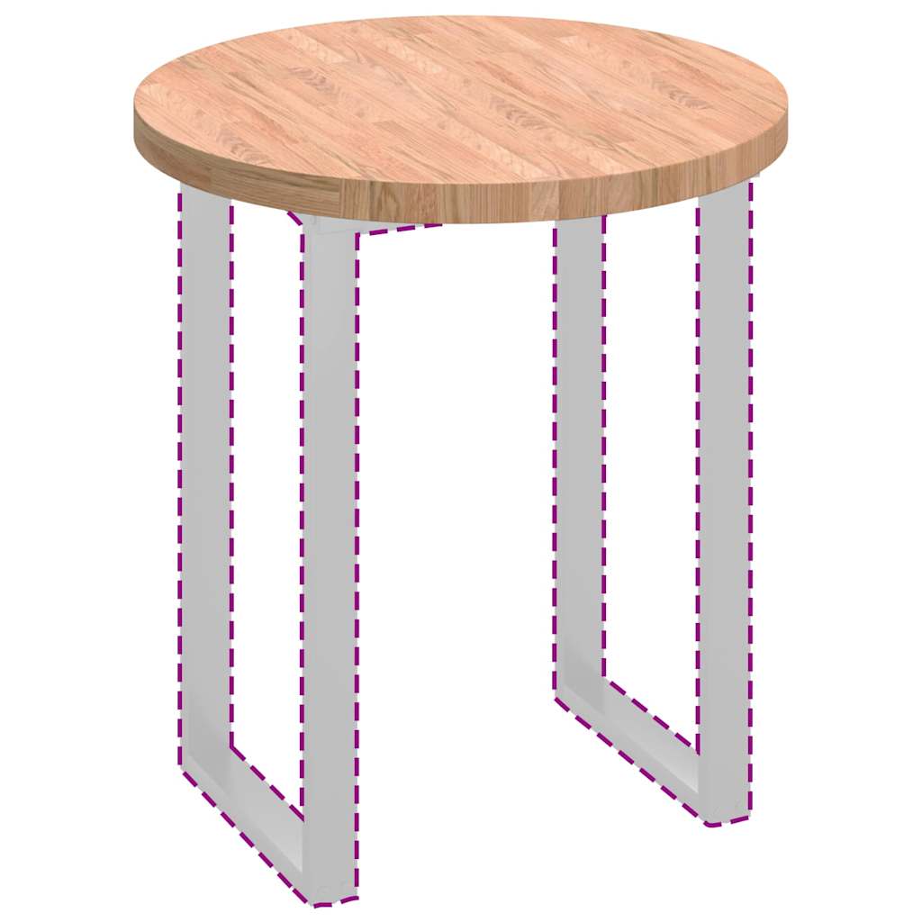 vidaXL Καπάκι τραπεζιού Ανοιχτό καφέ Ø 70 x 4 cm Στερεό ξύλο δρυός