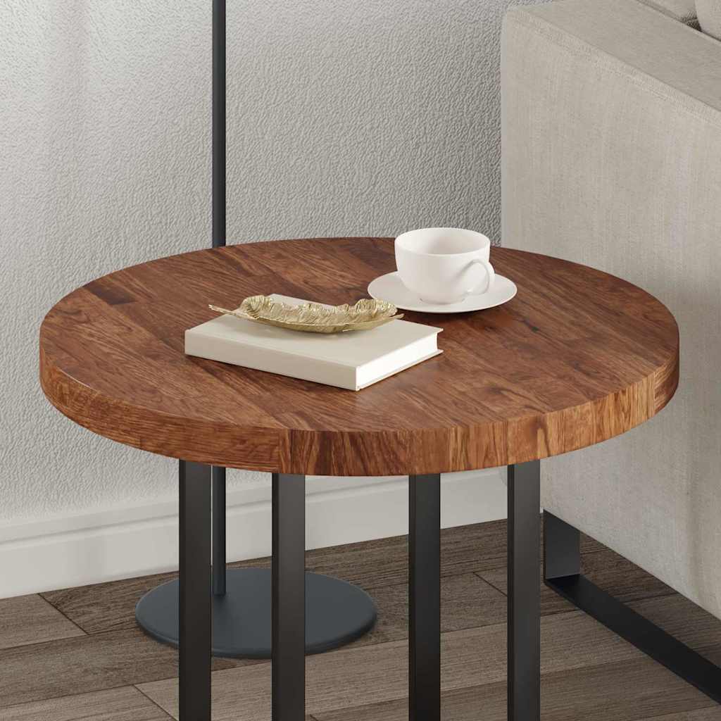 vidaXL Καπάκι τραπεζιού Σκούρο καφέ Σκούρο καφέ Ø 60 x 4 cm