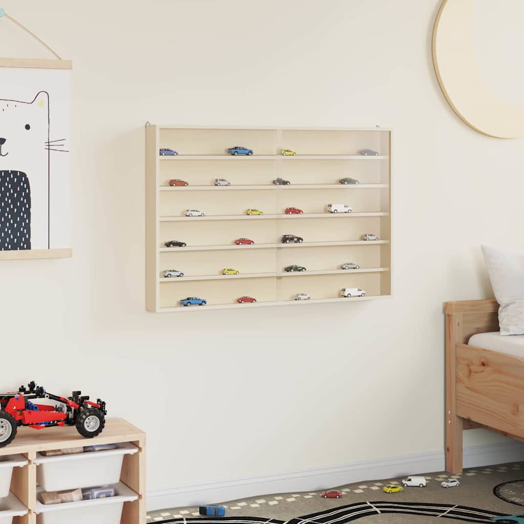 vidaXL Ξύλινη βιτρίνα συλλεκτών Καφέ 80 x 8.5 x 54 εκ. Κόντρα πλακέ