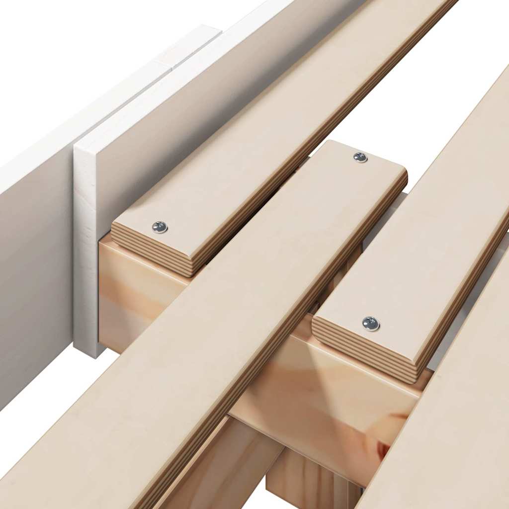 vidaXL Σκελετός Κρεβατιού Λευκό 80 x 200 cm Επεξεργασμένο ξύλο