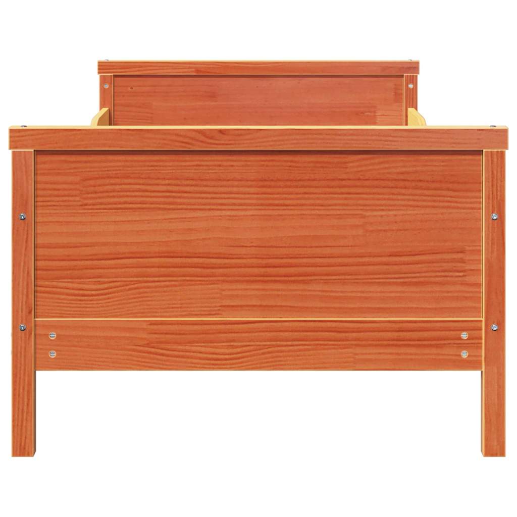 vidaXL Σκελετός Κρεβατιού Κερωτό καφέ 80 x 200 cm Επεξεργασμένο ξύλο