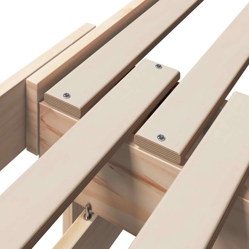 vidaXL Σκελετός Κρεβατιού Καφέ 80 x 200 cm Επεξεργασμένο ξύλο