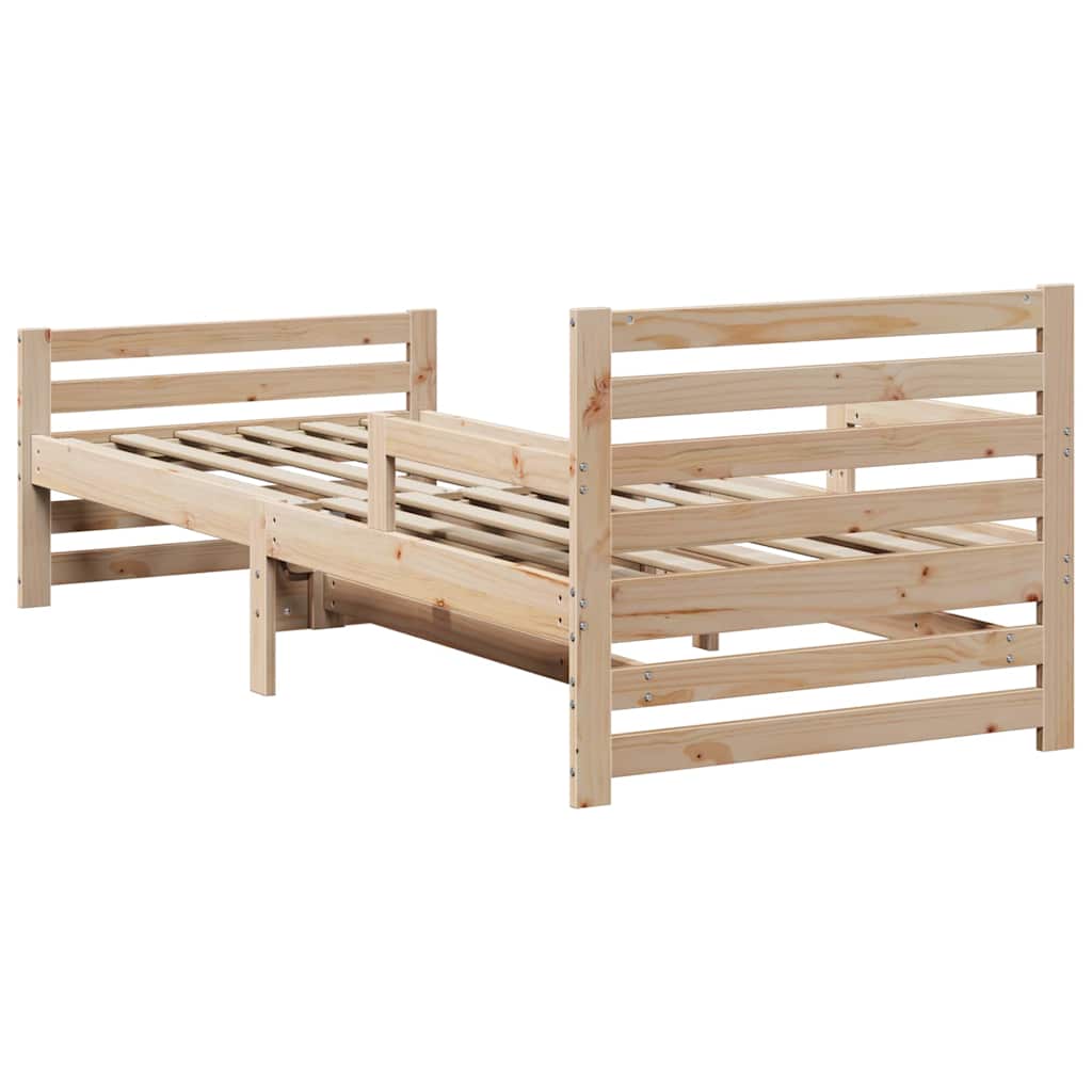 vidaXL Σκελετός Κρεβατιού Καφέ 80 x 200 cm Επεξεργασμένο ξύλο