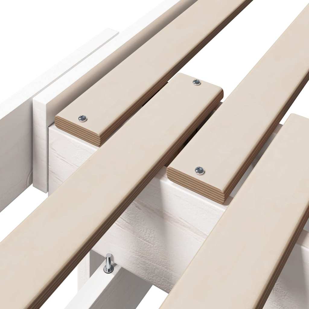 vidaXL Σκελετός Κρεβατιού Λευκό 80 x 200 cm Επεξεργασμένο ξύλο