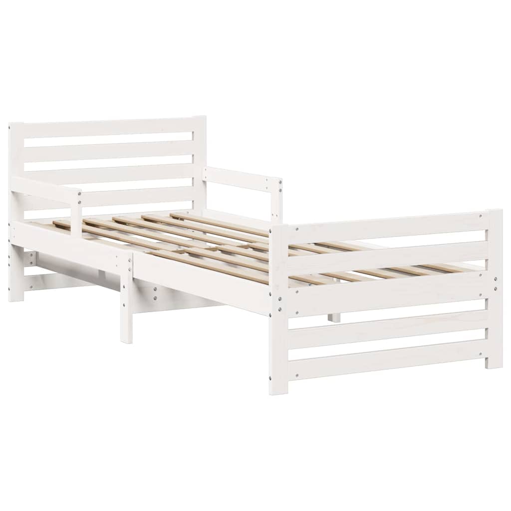 vidaXL Σκελετός Κρεβατιού Λευκό 80 x 200 cm Επεξεργασμένο ξύλο