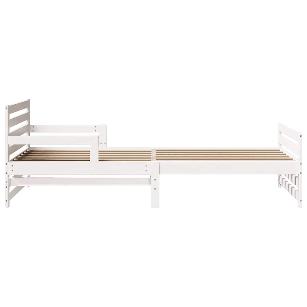 vidaXL Σκελετός Κρεβατιού Λευκό 80 x 200 cm Επεξεργασμένο ξύλο