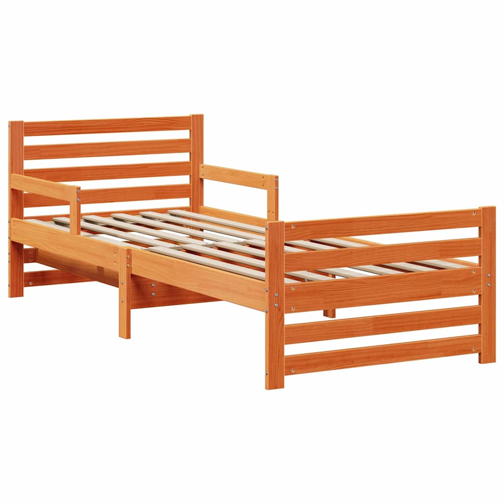 vidaXL Σκελετός Κρεβατιού Κερωτό καφέ 80 x 200 cm Επεξεργασμένο ξύλο