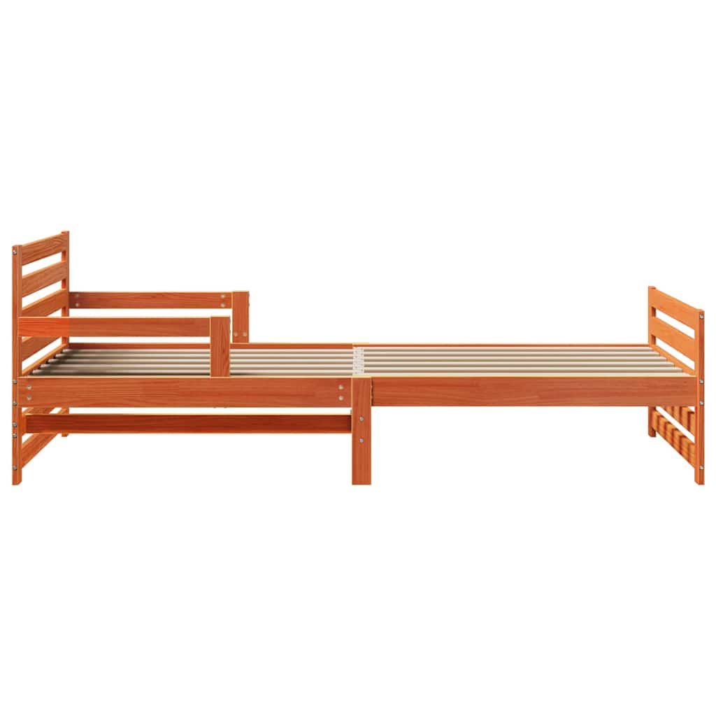 vidaXL Σκελετός Κρεβατιού Κερωτό καφέ 80 x 200 cm Επεξεργασμένο ξύλο