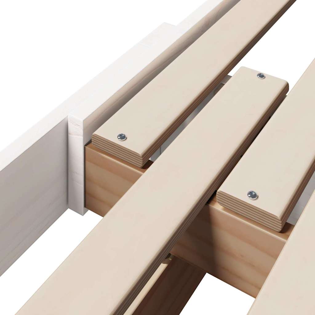 vidaXL Σκελετός Κρεβατιού Λευκό 80 x 200 cm Επεξεργασμένο ξύλο