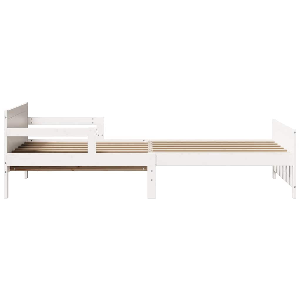 vidaXL Σκελετός Κρεβατιού Λευκό 80 x 200 cm Επεξεργασμένο ξύλο