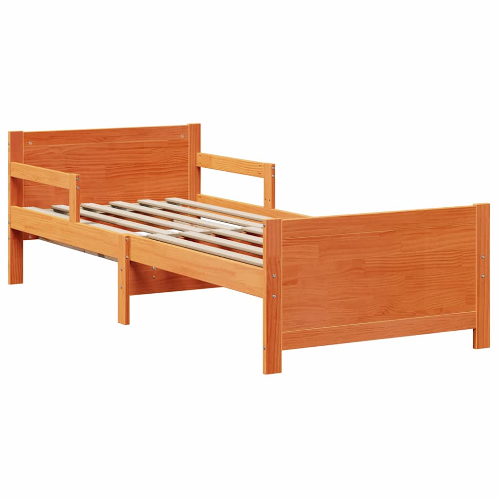 vidaXL Σκελετός Κρεβατιού Κερωτό καφέ 80 x 200 cm Επεξεργασμένο ξύλο