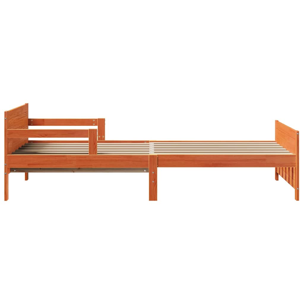 vidaXL Σκελετός Κρεβατιού Κερωτό καφέ 80 x 200 cm Επεξεργασμένο ξύλο