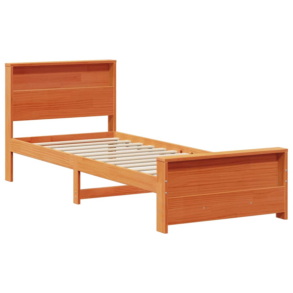 vidaXL Σκελετός Κρεβατιού Κερωτό καφέ 80 x 200 cm Επεξεργασμένο ξύλο
