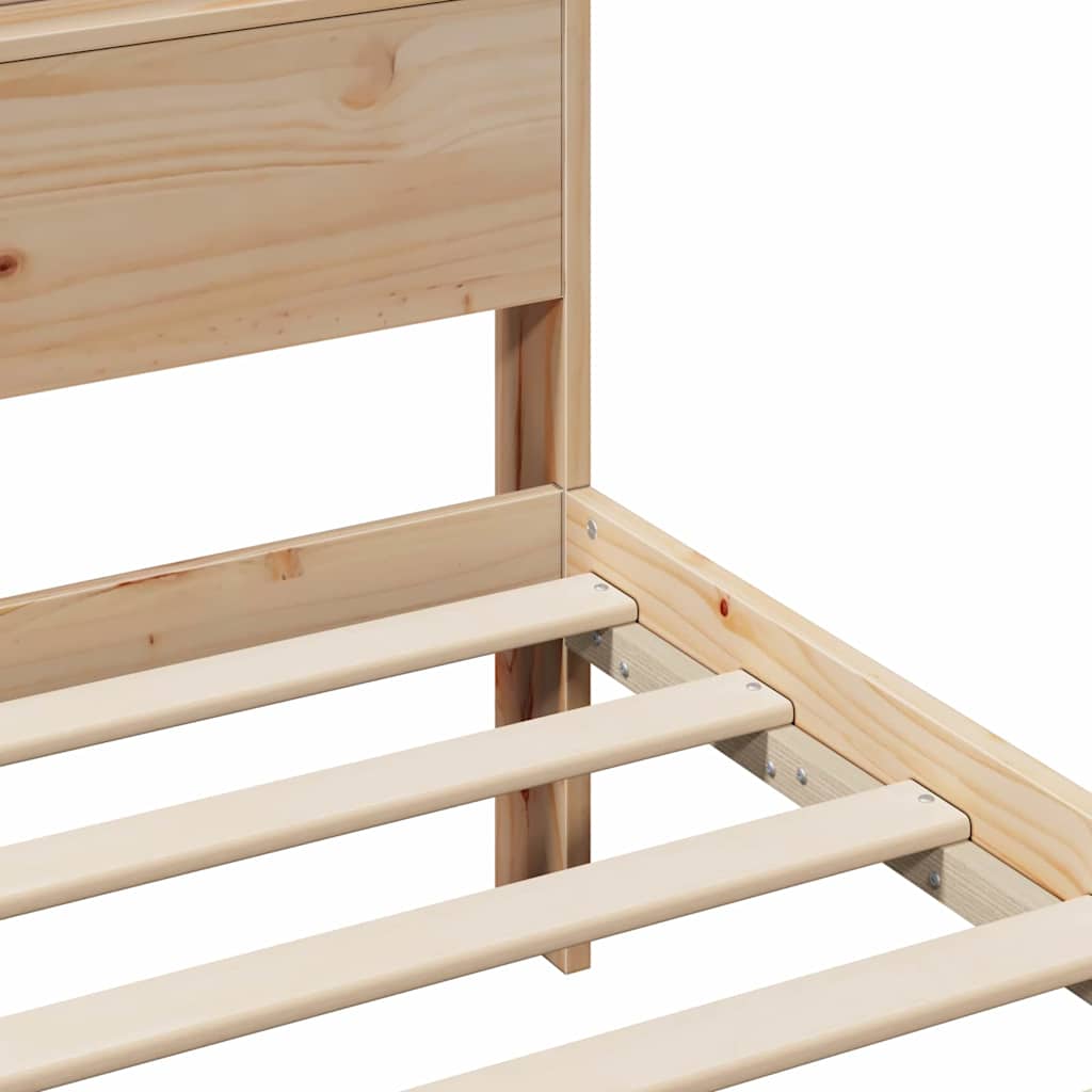 vidaXL Σκελετός Κρεβατιού Καφέ 140 x 190 cm Επεξεργασμένο ξύλο