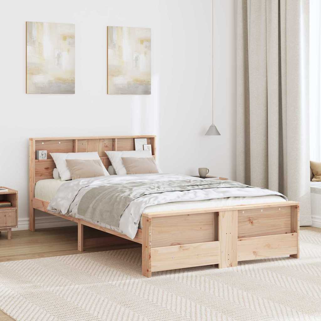 vidaXL Σκελετός Κρεβατιού Καφέ 140 x 190 cm Επεξεργασμένο ξύλο