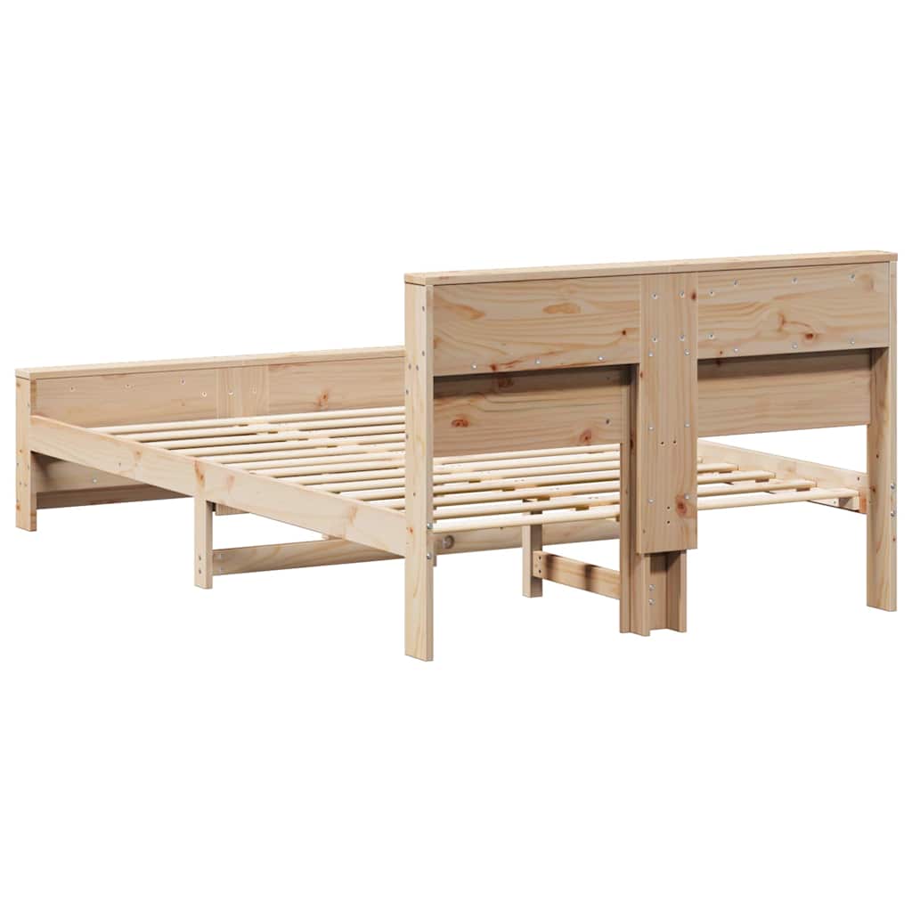 vidaXL Σκελετός Κρεβατιού Καφέ 140 x 190 cm Επεξεργασμένο ξύλο