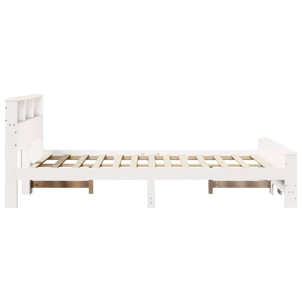 vidaXL Σκελετός Κρεβατιού Λευκό 135 x 190 cm Επεξεργασμένο ξύλο