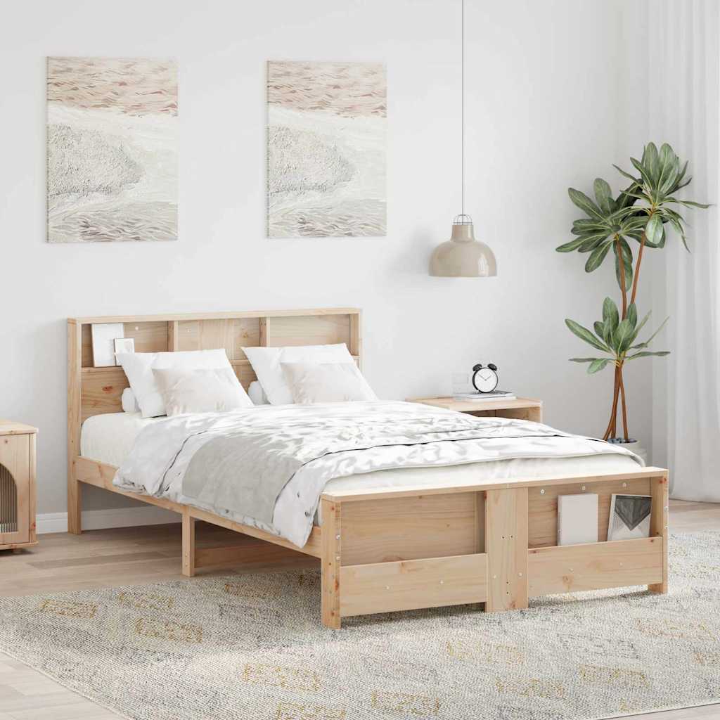 vidaXL Σκελετός Κρεβατιού Καφέ 120 x 190 cm Επεξεργασμένο ξύλο
