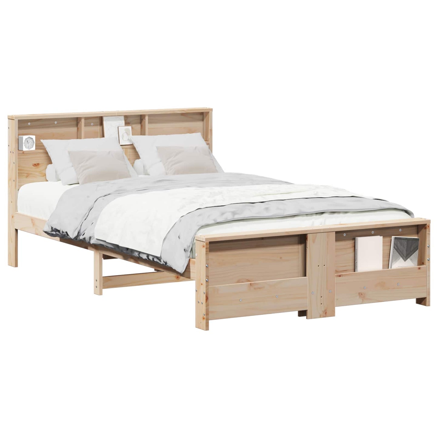 vidaXL Σκελετός Κρεβατιού Καφέ 120 x 190 cm Επεξεργασμένο ξύλο