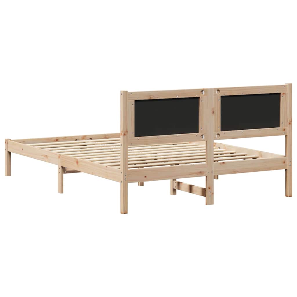vidaXL Σκελετός Κρεβατιού Taupe 140 x 190 cm Στερεά ξυλεία πεύκου
