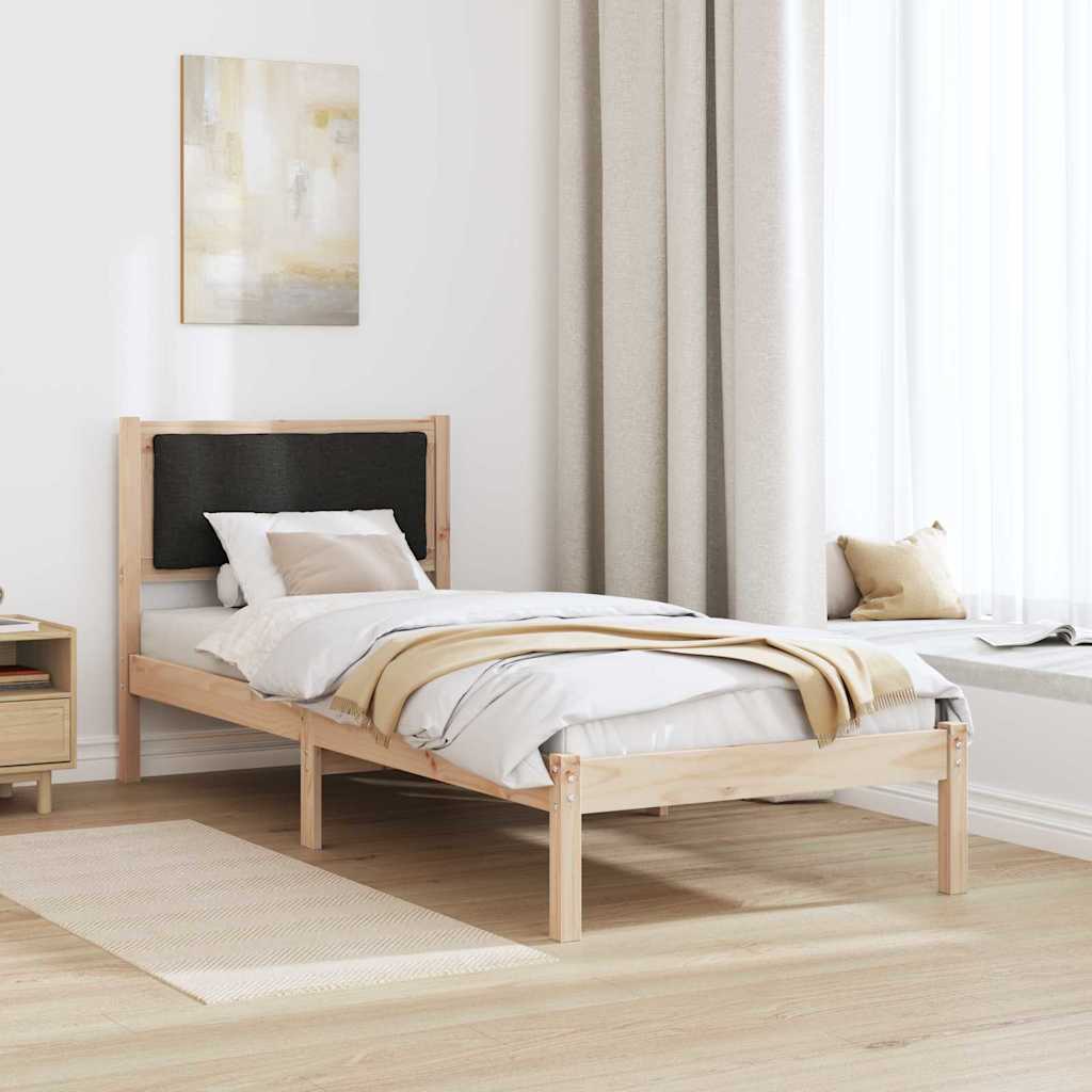 vidaXL Σκελετός Κρεβατιού Μαύρο 80 x 200 cm Στερεά ξυλεία πεύκου