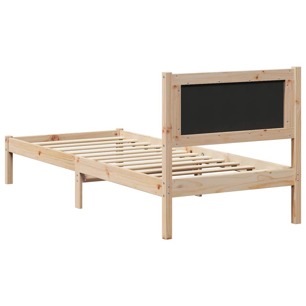 vidaXL Σκελετός Κρεβατιού Σκούρο Γκρι 80 x 190 cm Στερεά ξυλεία πεύκου