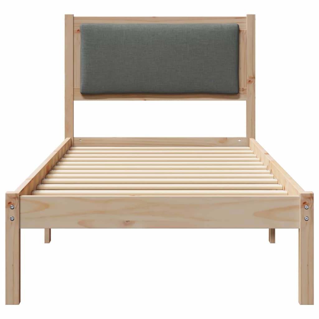 vidaXL Σκελετός Κρεβατιού Σκούρο Γκρι 80 x 190 cm Στερεά ξυλεία πεύκου