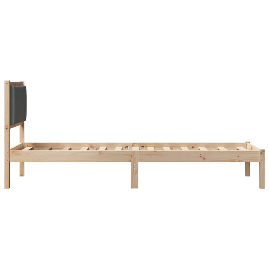 vidaXL Σκελετός Κρεβατιού Σκούρο Γκρι 80 x 190 cm Στερεά ξυλεία πεύκου