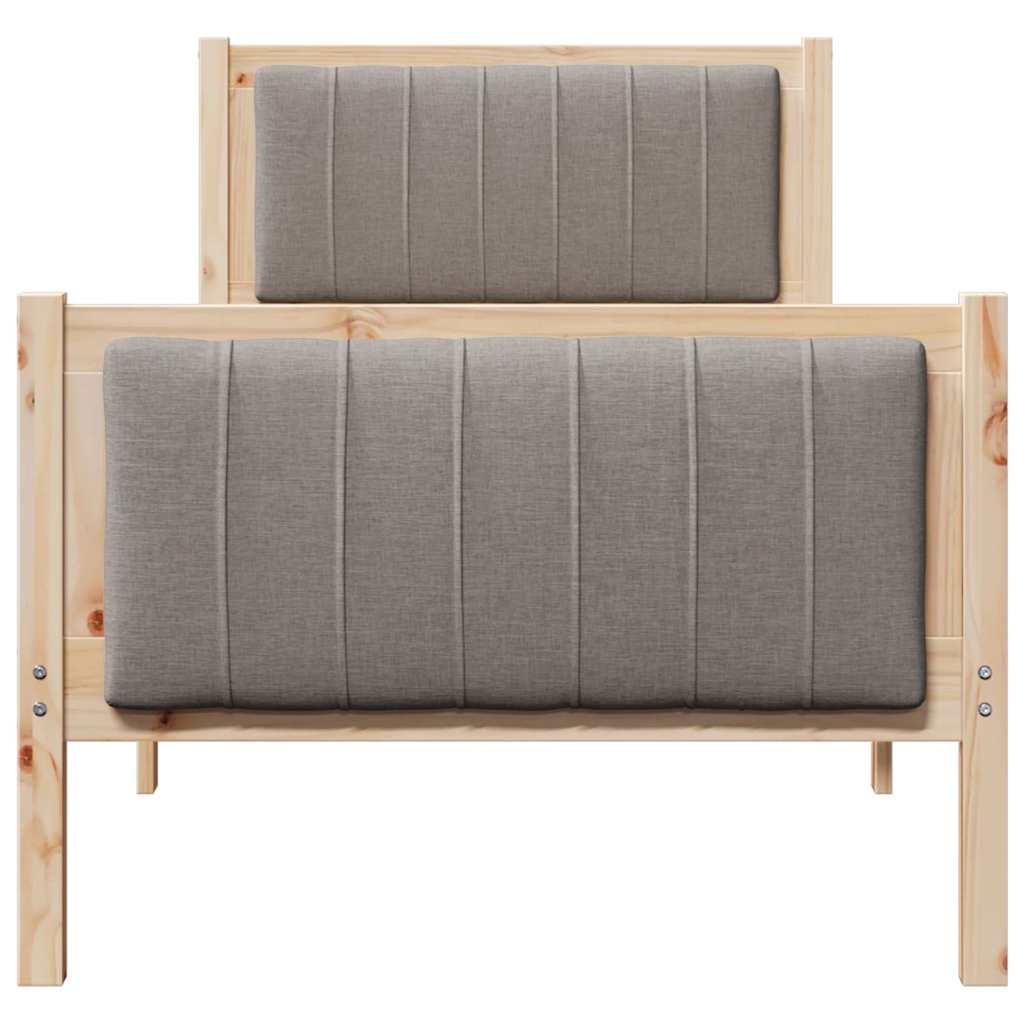 vidaXL Σκελετός Κρεβατιού Καφέ και ταμπά 80 x 200 cm Μασίφ ξύλο πεύκου