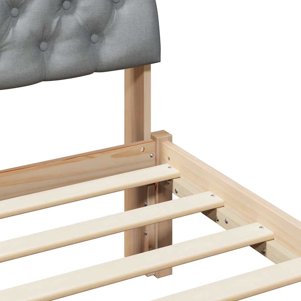 vidaXL Σκελετός Κρεβατιού Καφέ και ανοιχτό γκρι 150 x 200 cm
