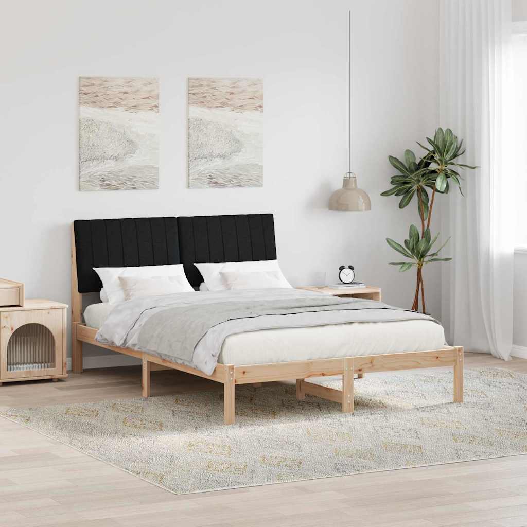 vidaXL Σκελετός Κρεβατιού Καφέ 135 x 190 cm Στερεά ξυλεία πεύκου