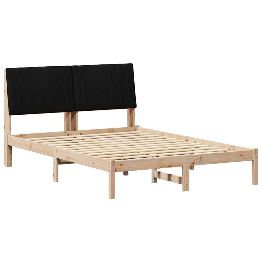 vidaXL Σκελετός Κρεβατιού Καφέ 135 x 190 cm Στερεά ξυλεία πεύκου