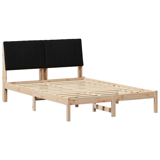 vidaXL Σκελετός Κρεβατιού Καφέ 135 x 190 cm Στερεά ξυλεία πεύκου