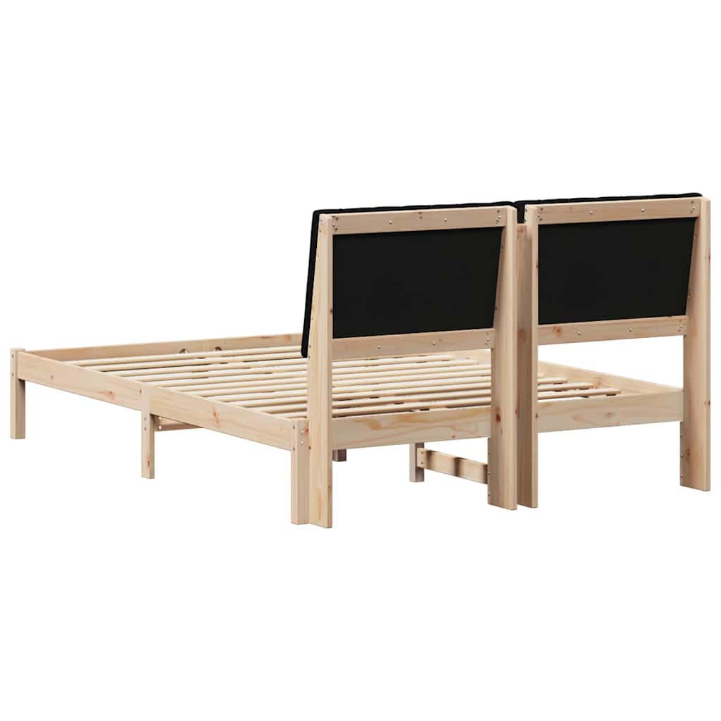 vidaXL Σκελετός Κρεβατιού Καφέ 135 x 190 cm Στερεά ξυλεία πεύκου