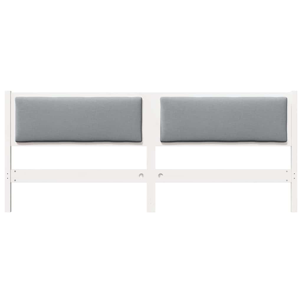 vidaXL Κεφαλάρι Άλλο Λευκό 200 cm Μασίφ ξύλο πεύκου