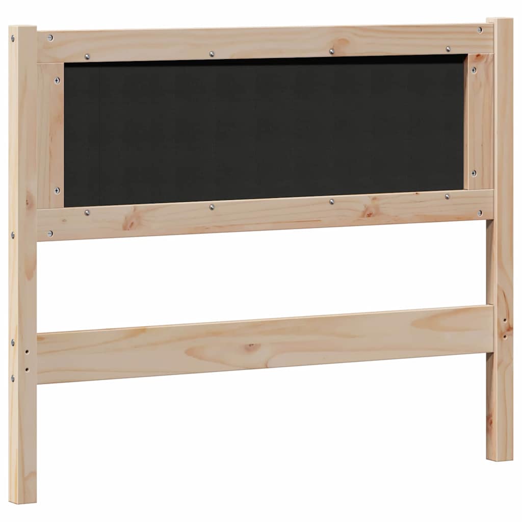 vidaXL Κεφαλάρι Άλλο Καφέ και μαύρο 100 cm Μασίφ ξύλο πεύκου