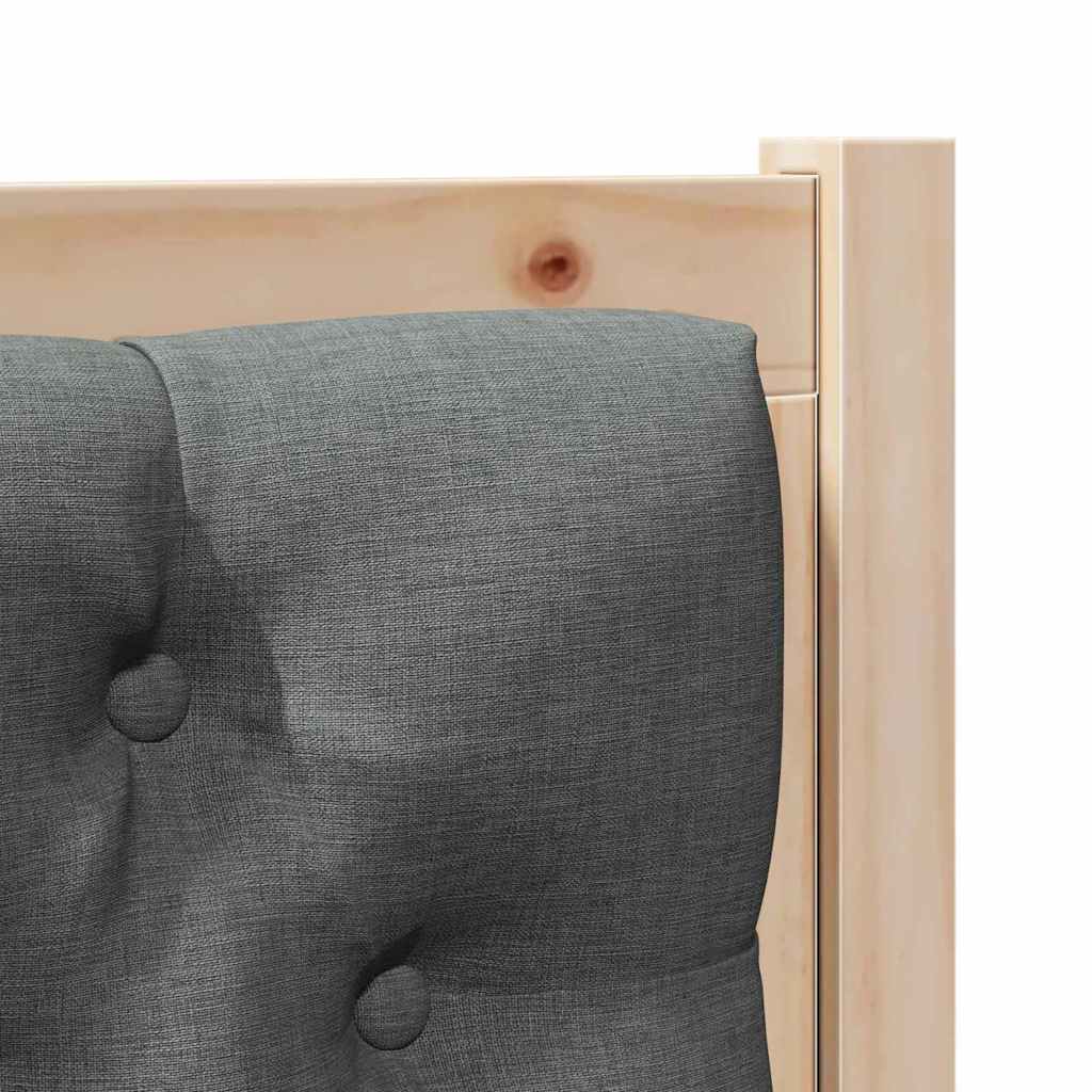 vidaXL Κεφαλάρι Άλλο Καφέ και σκούρο γκρι 75 cm Μασίφ ξύλο πεύκου