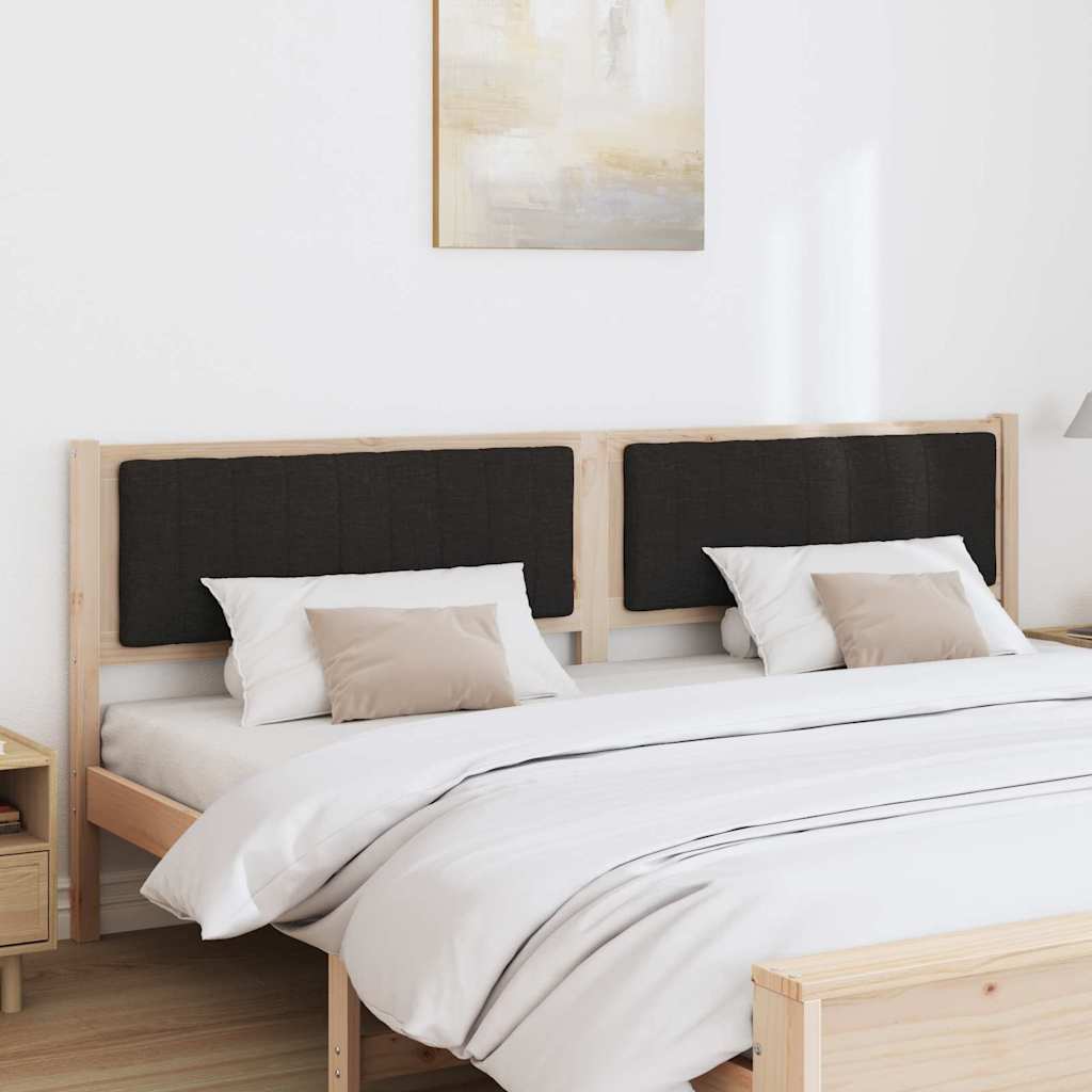 vidaXL Ταπετσαρισμένο κεφαλάρι Καφέ 200 cm Στερεά ξυλεία πεύκου