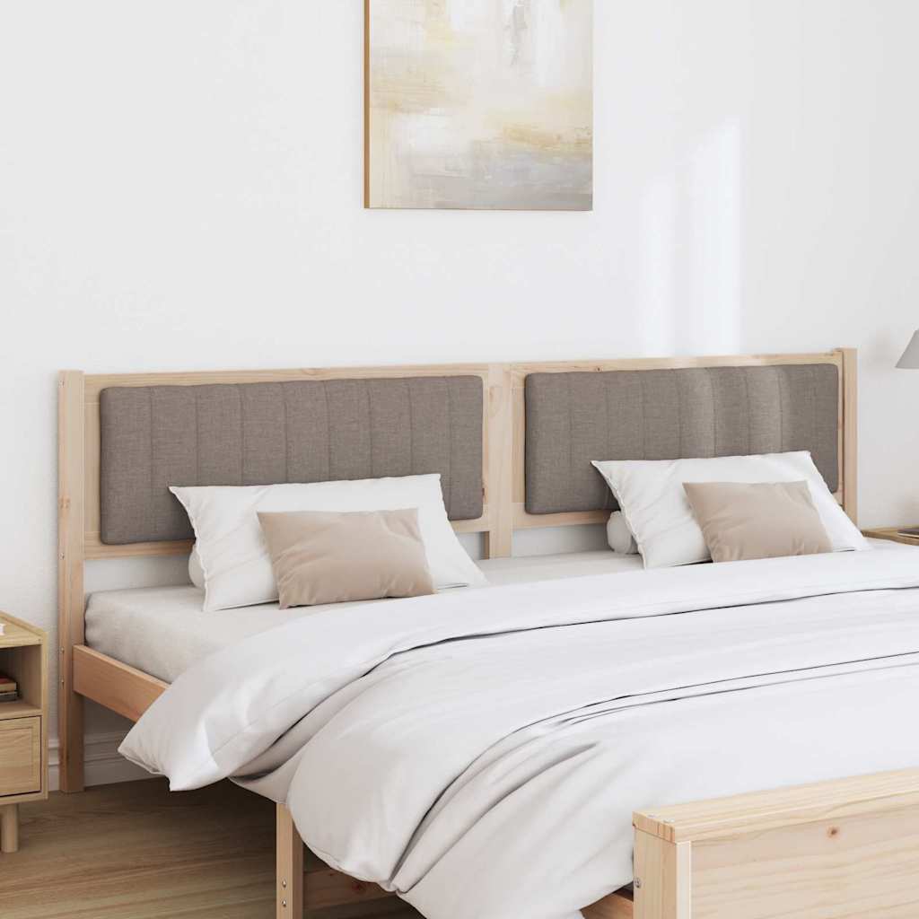 vidaXL Ταπετσαρισμένο κεφαλάρι Καφέ 200 cm Στερεά ξυλεία πεύκου